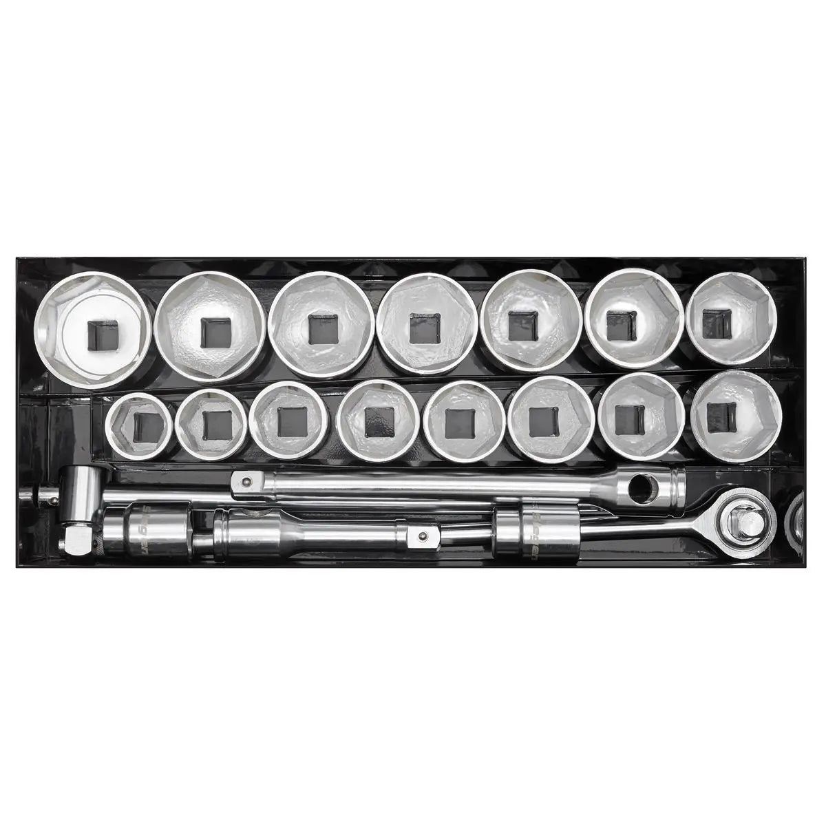 Siegen by Sealey Socket Set 21pc 1"Sq Drive 6pt WallDrive® Metric