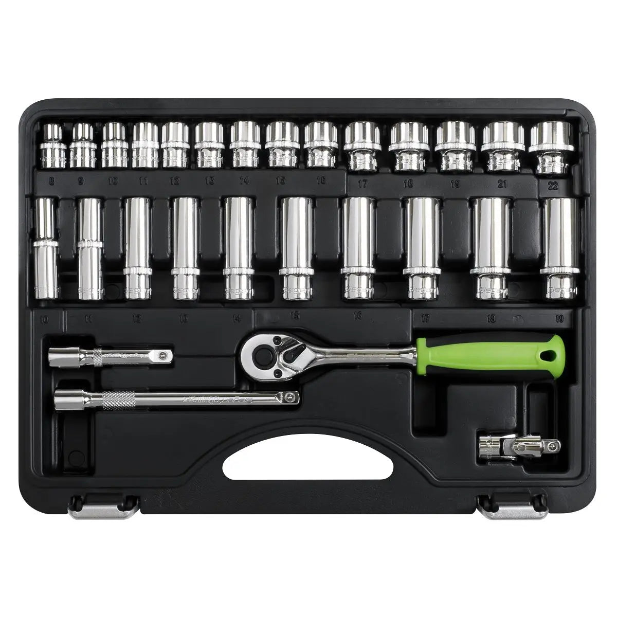 Siegen by Sealey Socket Set 28pc 3/8"Sq Drive 6pt WallDrive® Metric