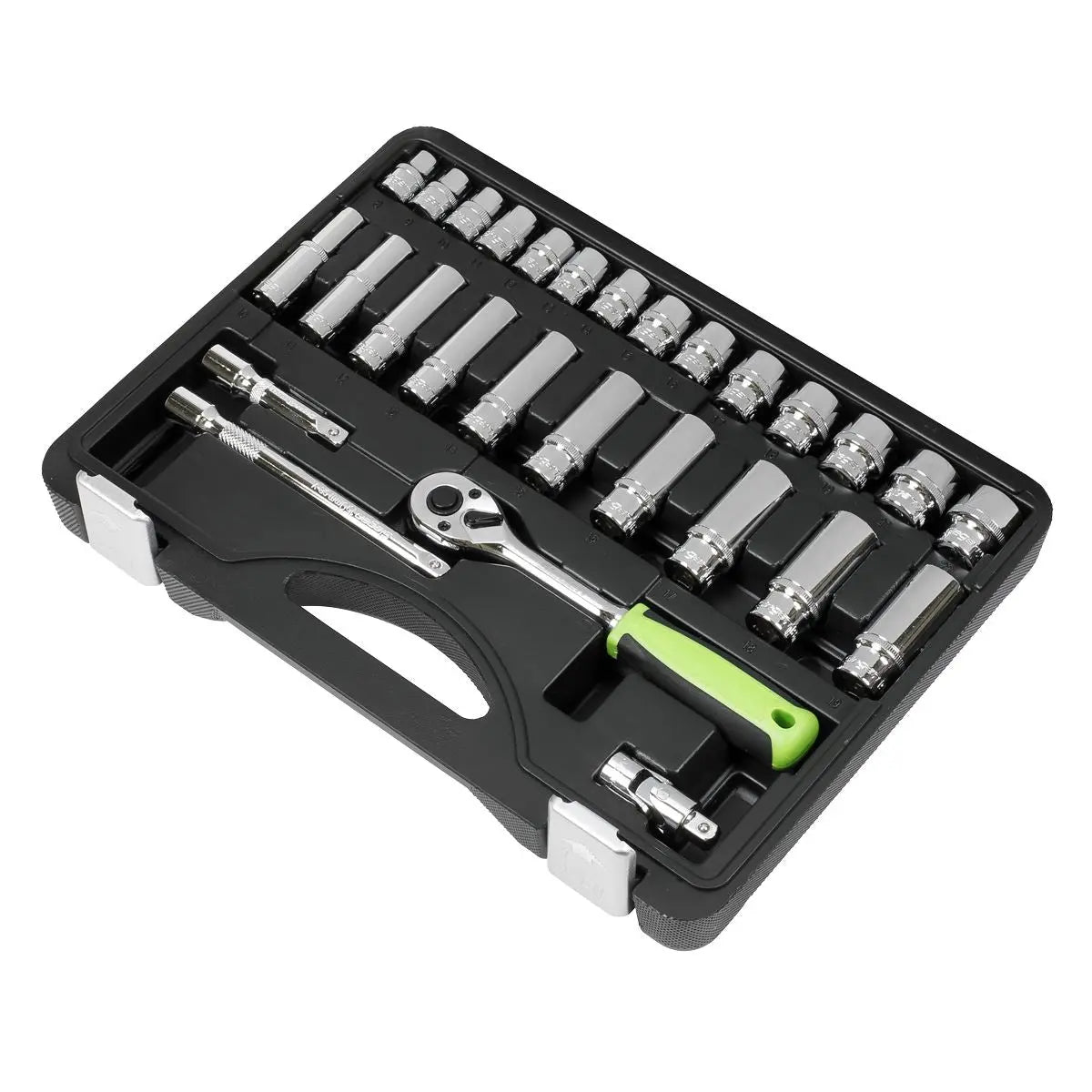 Siegen by Sealey Socket Set 28pc 3/8"Sq Drive 6pt WallDrive® Metric