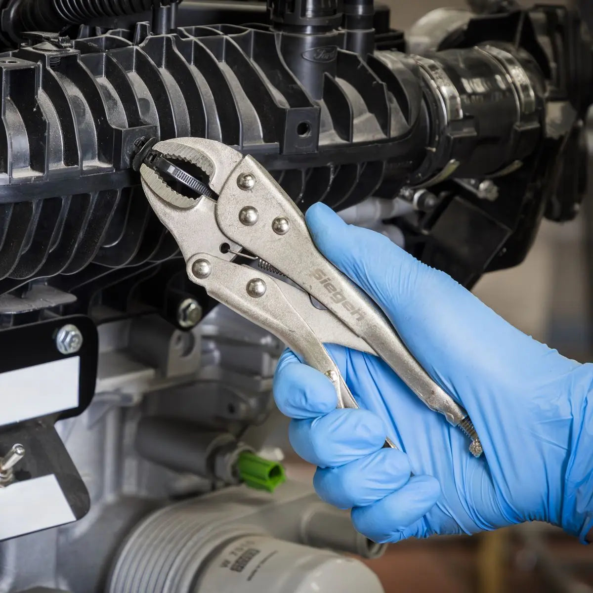 Siegen by Sealey Tool Tray with Adjustable Wrench & Pliers Set 10pc White Rose Tools