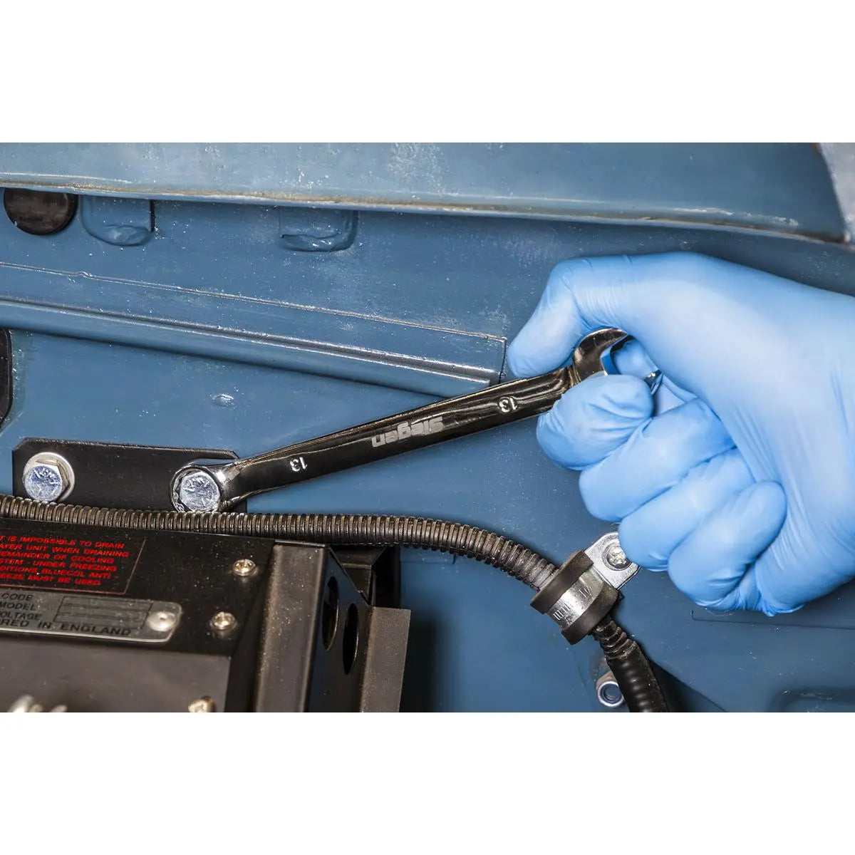 Siegen by Sealey Tool Tray with Combination Spanner Set 19pc - Metric  White Rose Tools