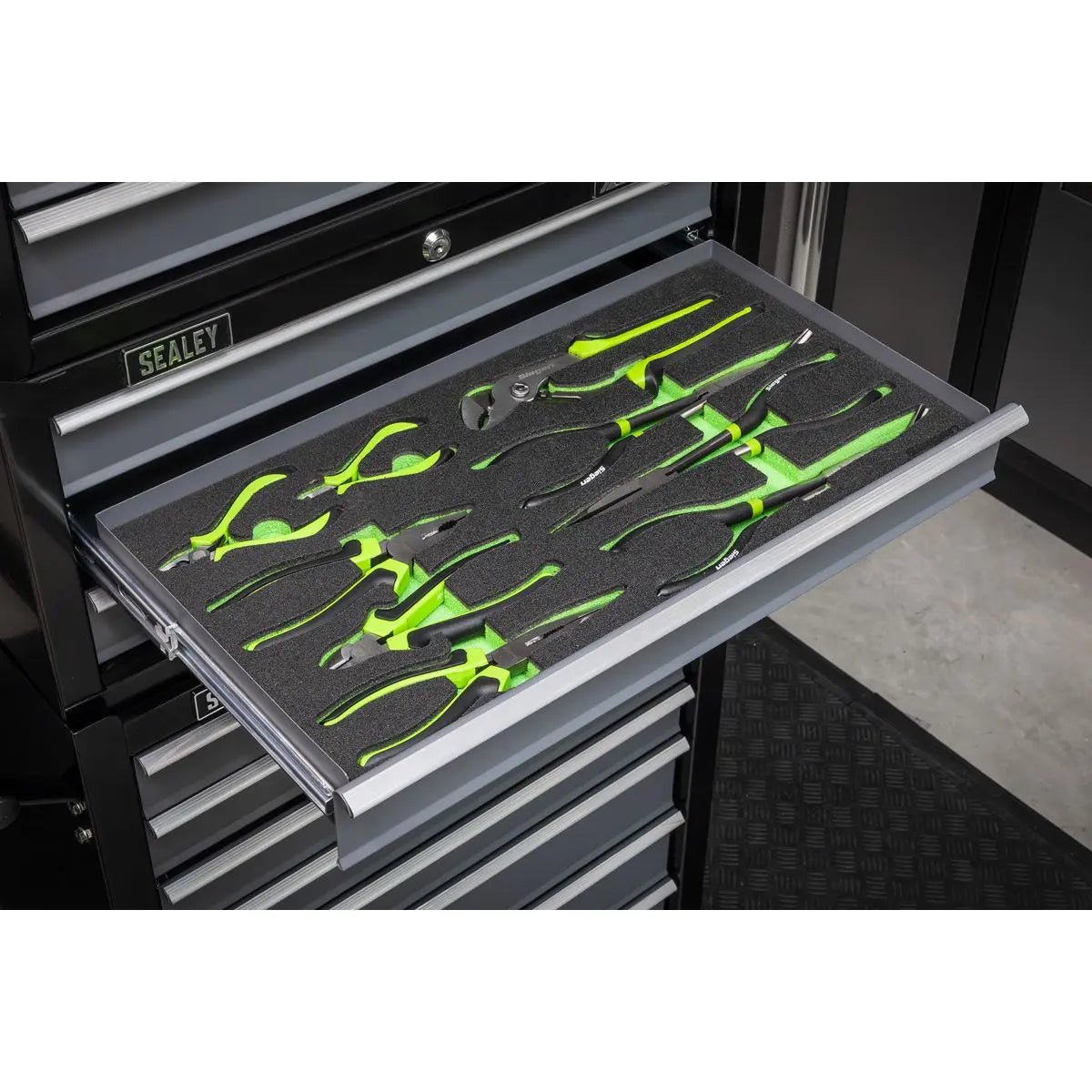 Siegen by Sealey Tool Tray with Pliers Set 9pc White Rose Tools