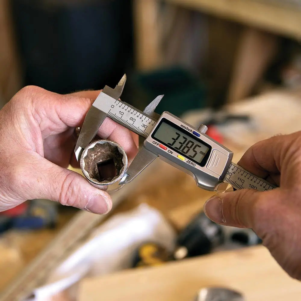 Silverline 0-150mm Digital Vernier Caliper Internal External Depth Measure