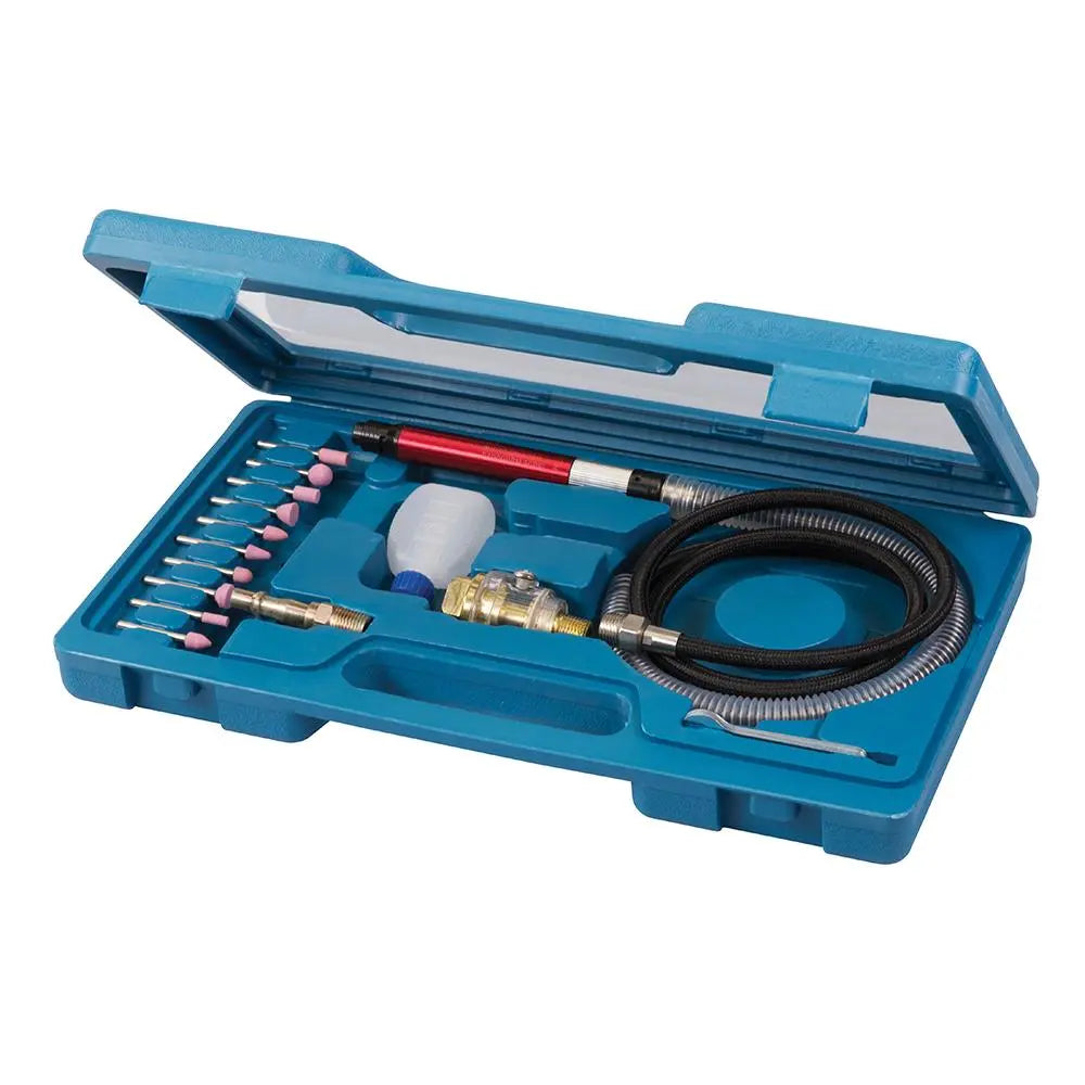 Silverline 1.5m Air Micro Grinder Kit High Speed Heads Oiler Precise