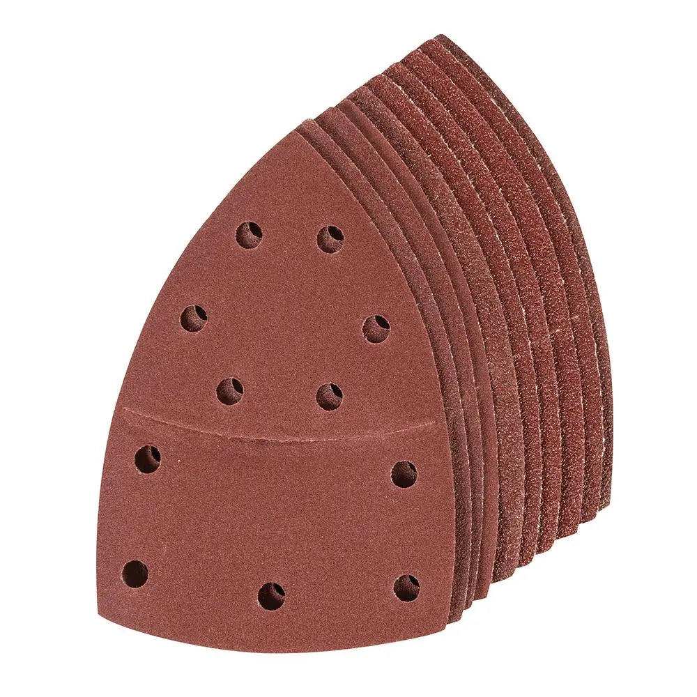 Silverline 10 Piece Assorted Grit Hook & Loop Multi-Sander Sheets 102 x 62mm, 93mm White Rose Tools