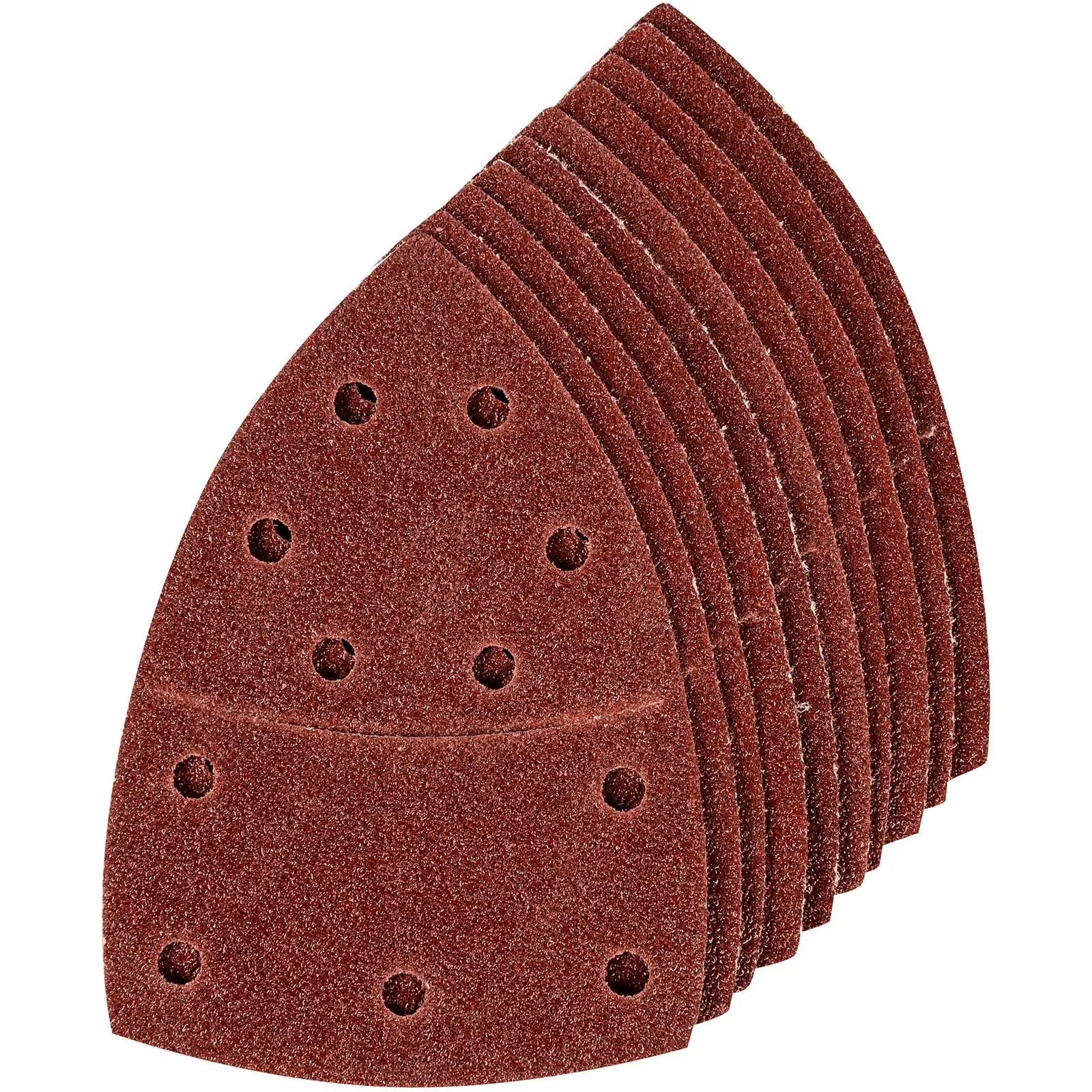 Silverline 10 Piece Assorted Grit Hook & Loop Multi-Sander Sheets 102 x 62mm, 93mm White Rose Tools