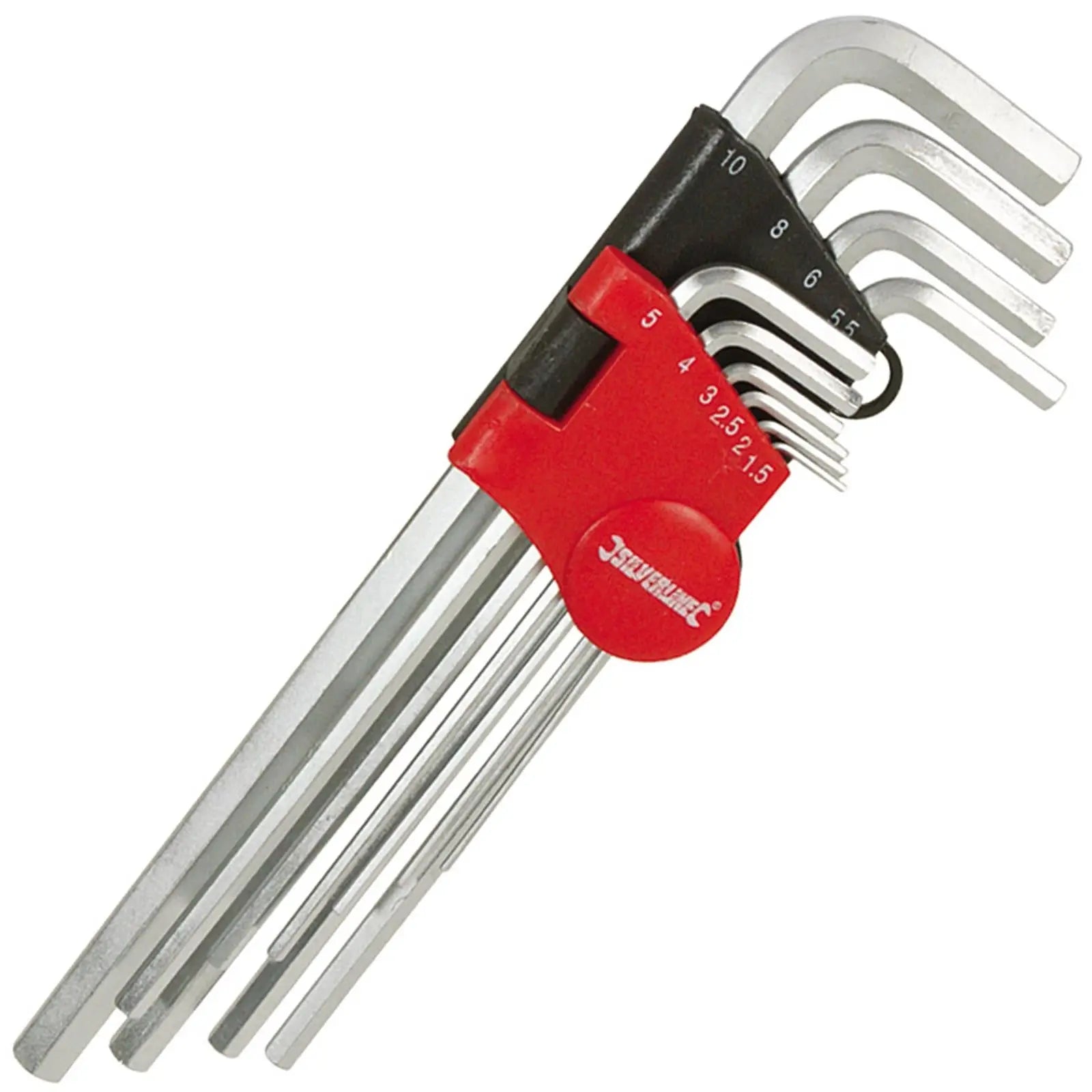 Silverline 10 Piece Hex Key Set Metric 1.5mm - 10mm Expert Steel Socket Wrench