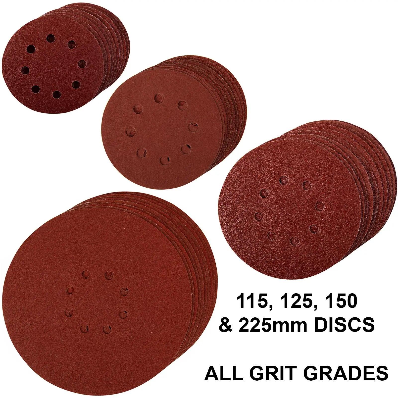 Silverline 10 Piece Punched Hook & Loop Sanding Discs