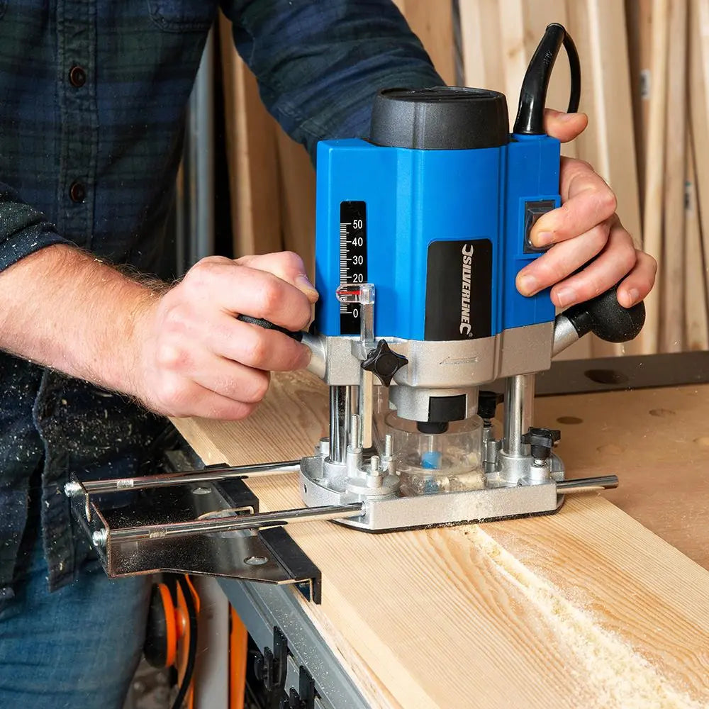 Silverline 1020W Plunge Router 1/4" 329863 White Rose Tools