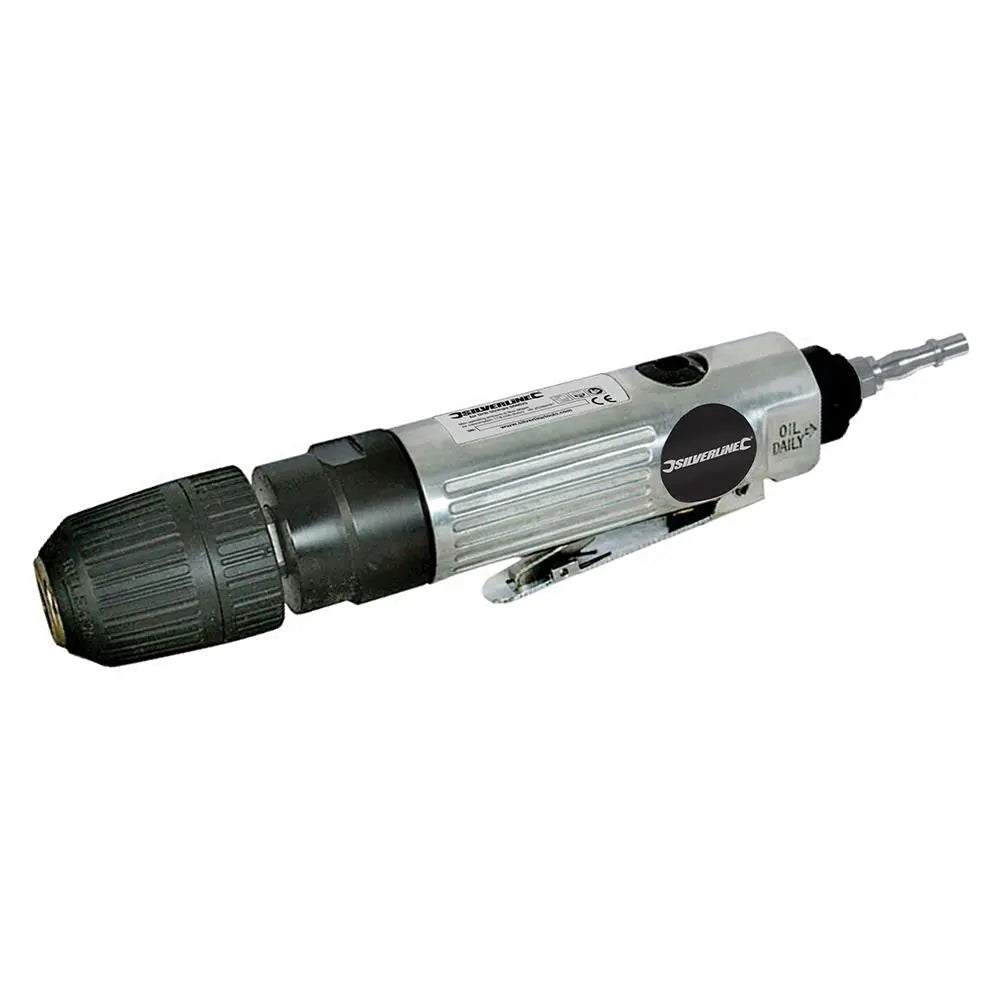 Silverline 10mm Straight Air Drill Keyless Chuck 1/4" BSP Male Connector