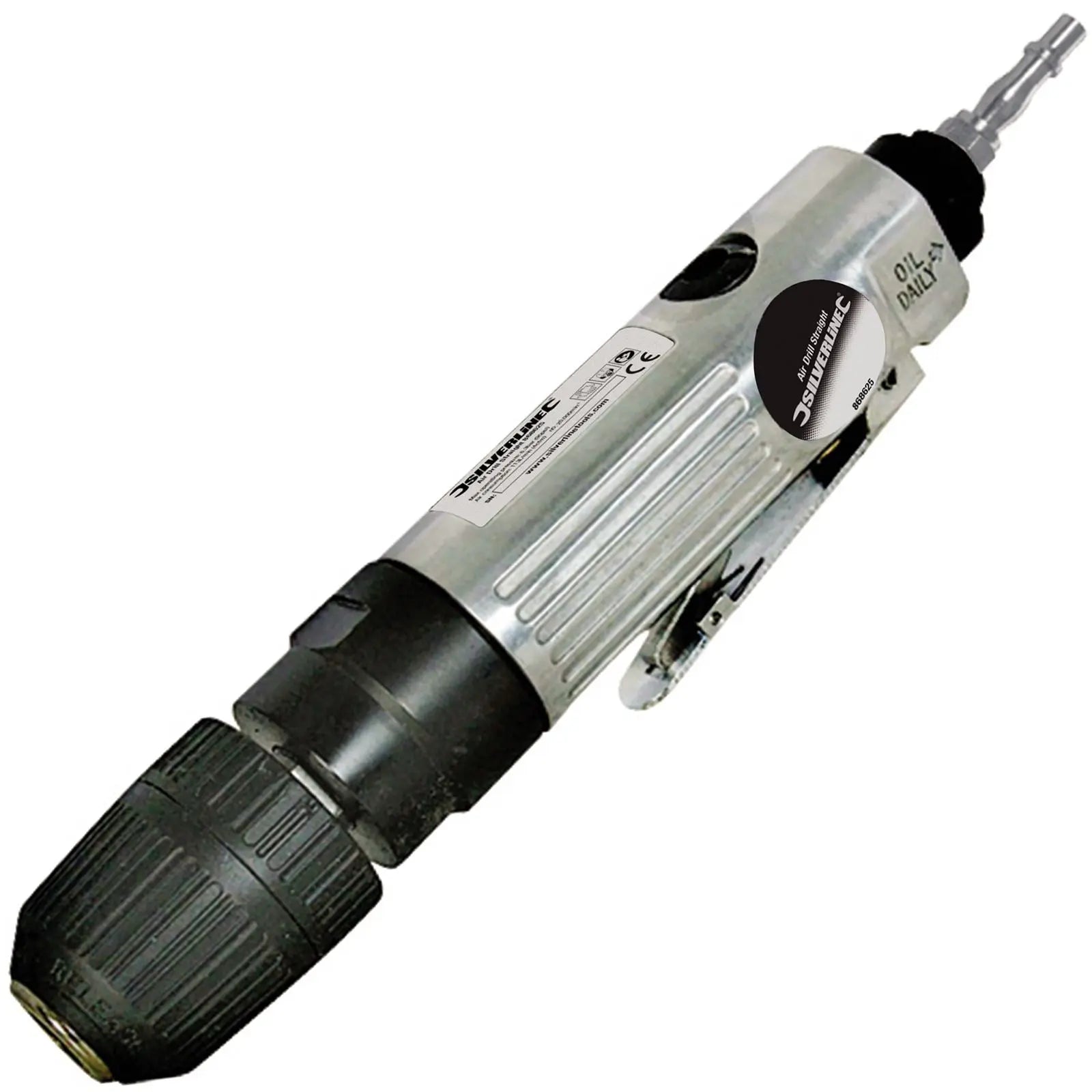 Silverline 10mm Straight Air Drill Keyless Chuck 1/4" BSP Male Connector