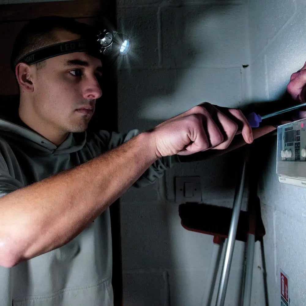 Silverline 12 LED Multi-Mode Headlamp Light Water Resistant Bike