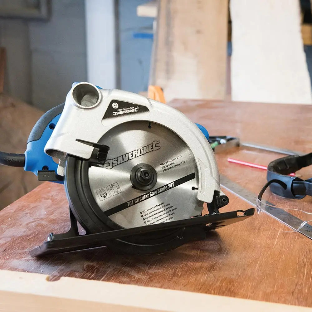 Silverline 1200W Circular Saw 185mm 845135  White Rose Tools