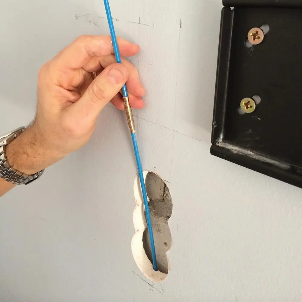 Silverline 13 Piece Cable Access Tool Kit 10 x 330mm Rods Wires Electrician