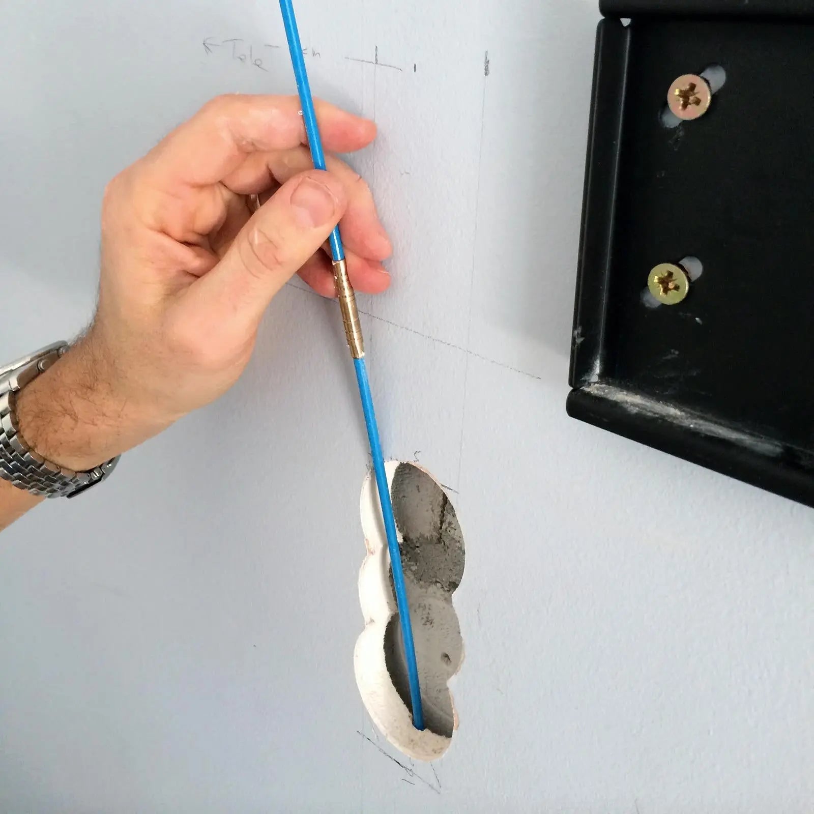 Silverline 13 Piece Cable Access Tool Kit 10 x 330mm Rods Wires Electrician