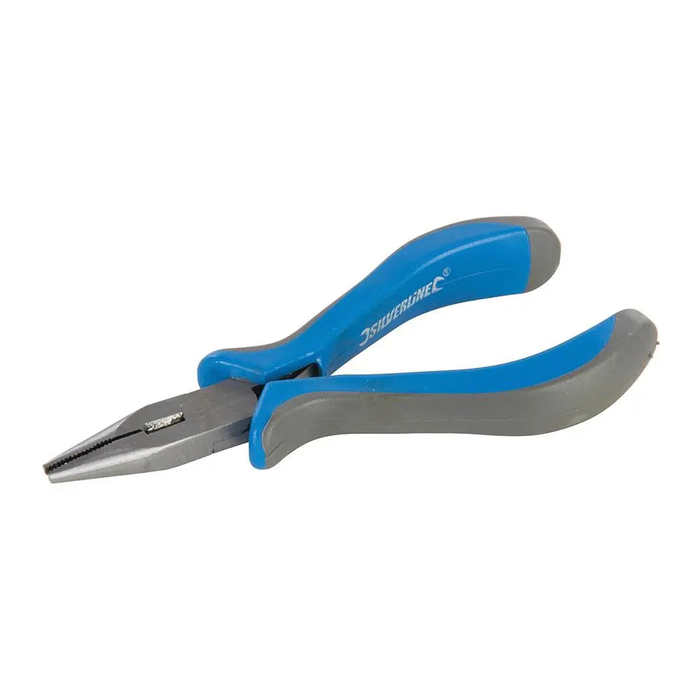 Silverline 130mm Mini Long Nose Pliers Soft Grip Precision Craft Micro