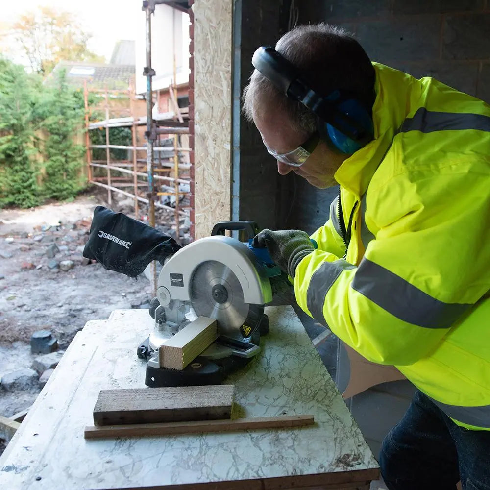 Silverline 1400W Compound Mitre Saw 210mm 262705  White Rose Tools