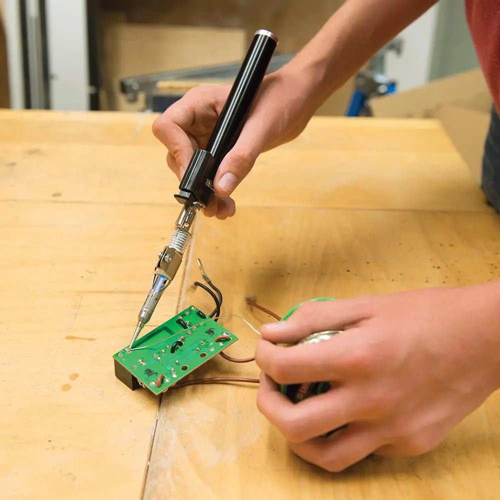 Silverline 195mm Gas Soldering Iron Pen Heat Control Lighter Fuel