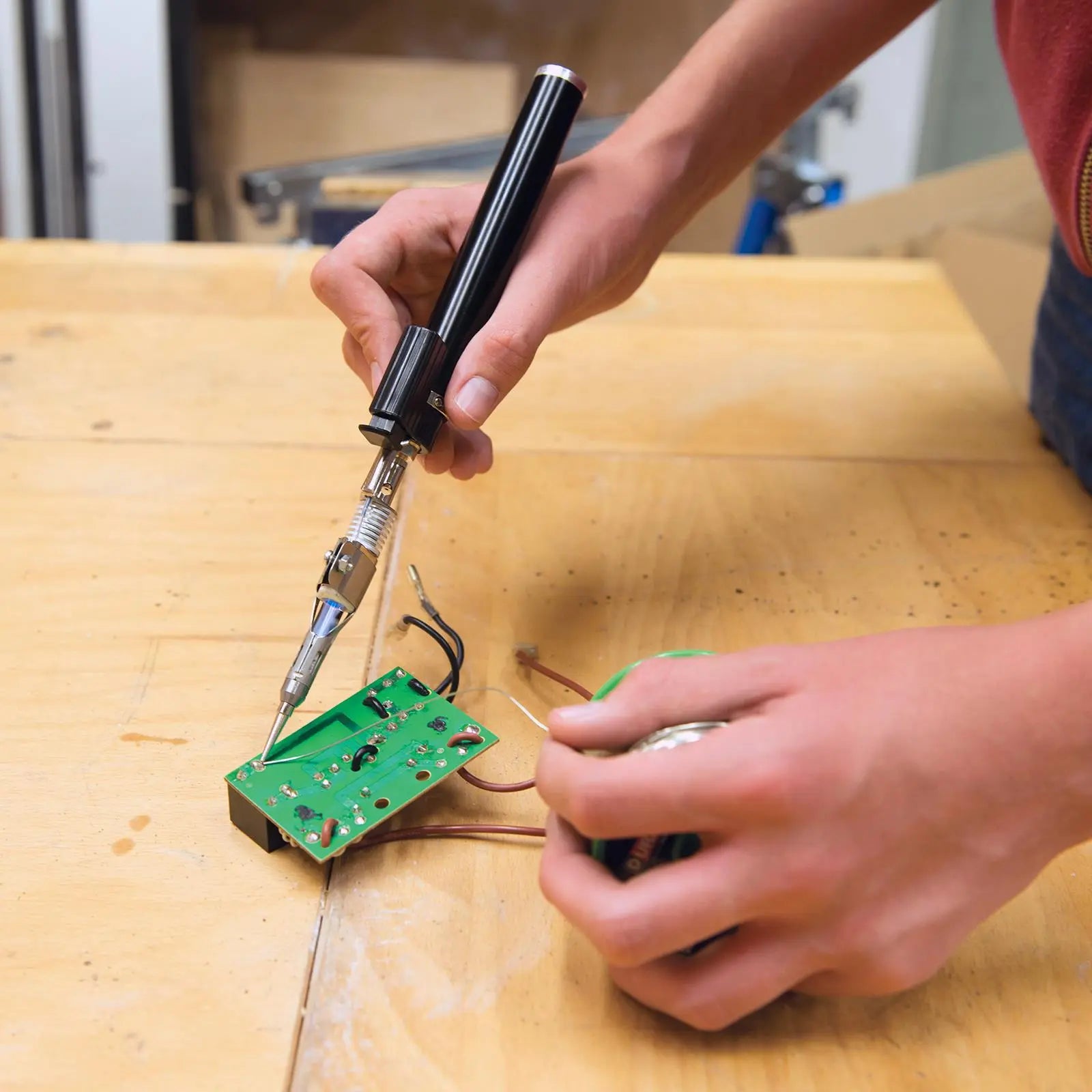 Silverline 195mm Gas Soldering Iron Pen Heat Control Lighter Fuel