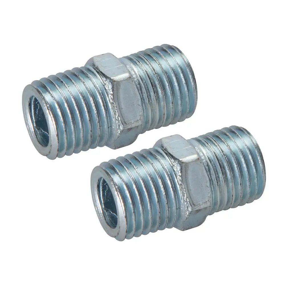 Silverline 2 Piece 1/4" BSPT Equal Union Connector Air Line Hose Male 40mm
