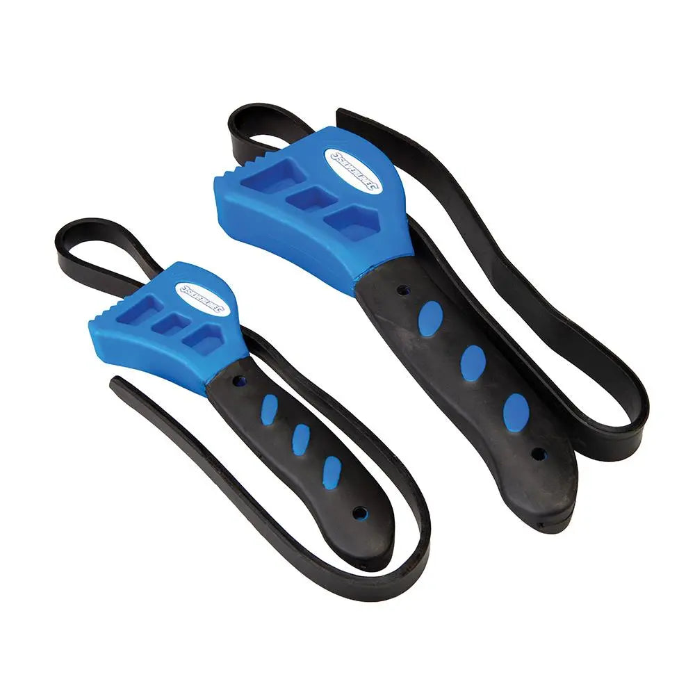 Silverline 2 Piece Rubber Strap Wrenches 500 + 600mm Multi-Purpose Garage