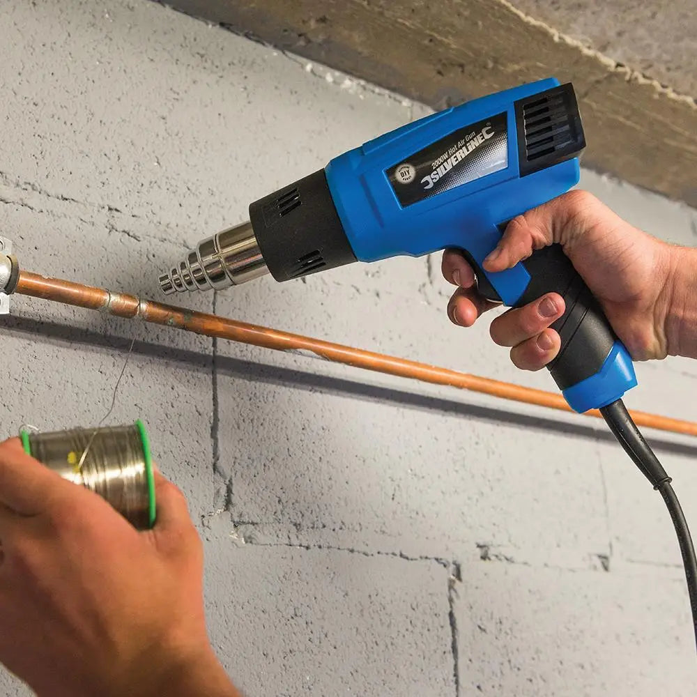Silverline 2000W Heat Gun 550ºC 127655  White Rose Tools