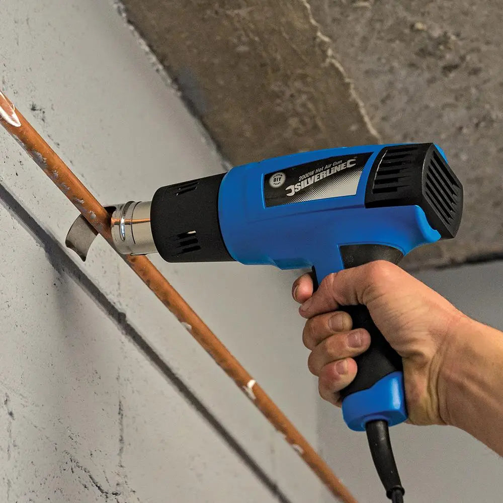 Silverline 2000W Heat Gun 550ºC 127655  White Rose Tools