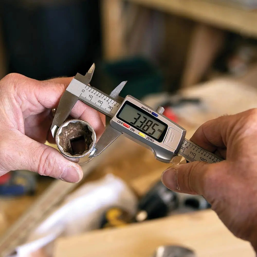 Silverline 200mm Expert Digital Vernier Caliper Metric Imperial Measuring