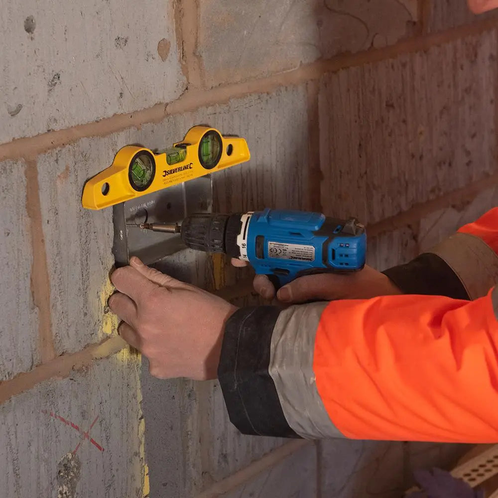 Silverline 250mm Scaffolders Spirit Level with Magnetic Base