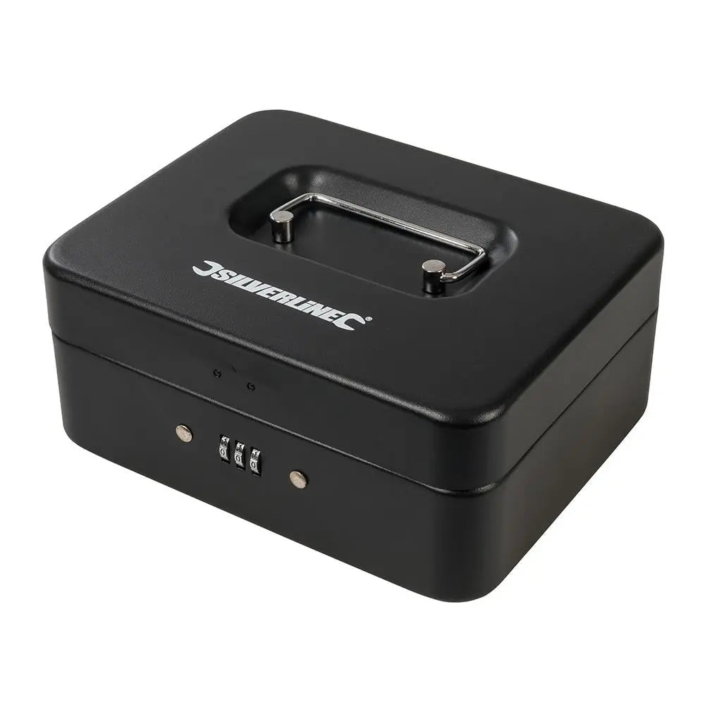 Silverline 3-Digit Combination Cash & Valuables Safe Box 200 x 160 90mm 732370 White Rose Tools