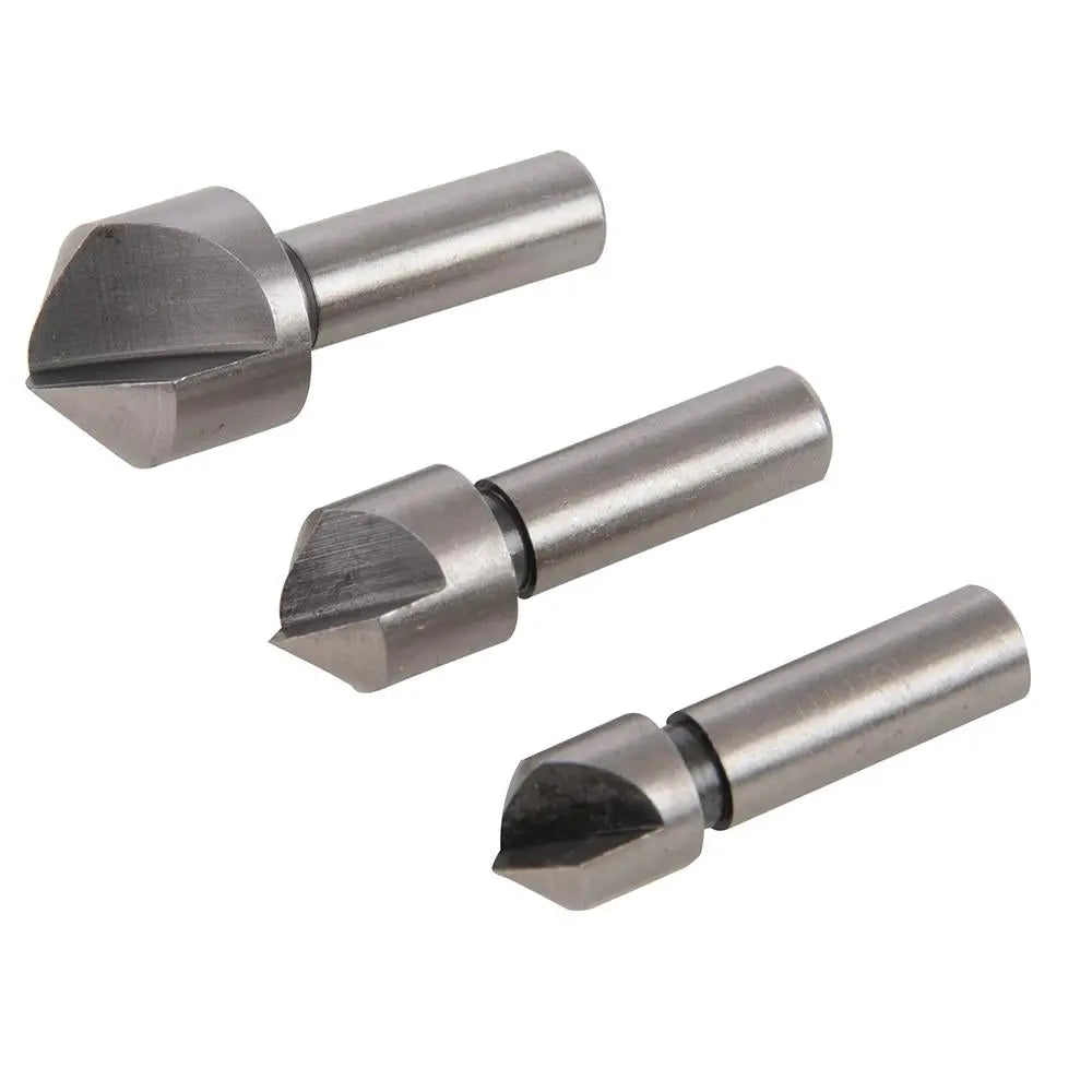 Silverline 3 Piece HSS Countersink Set 10, 12 & 16mm Drill Bit Metal