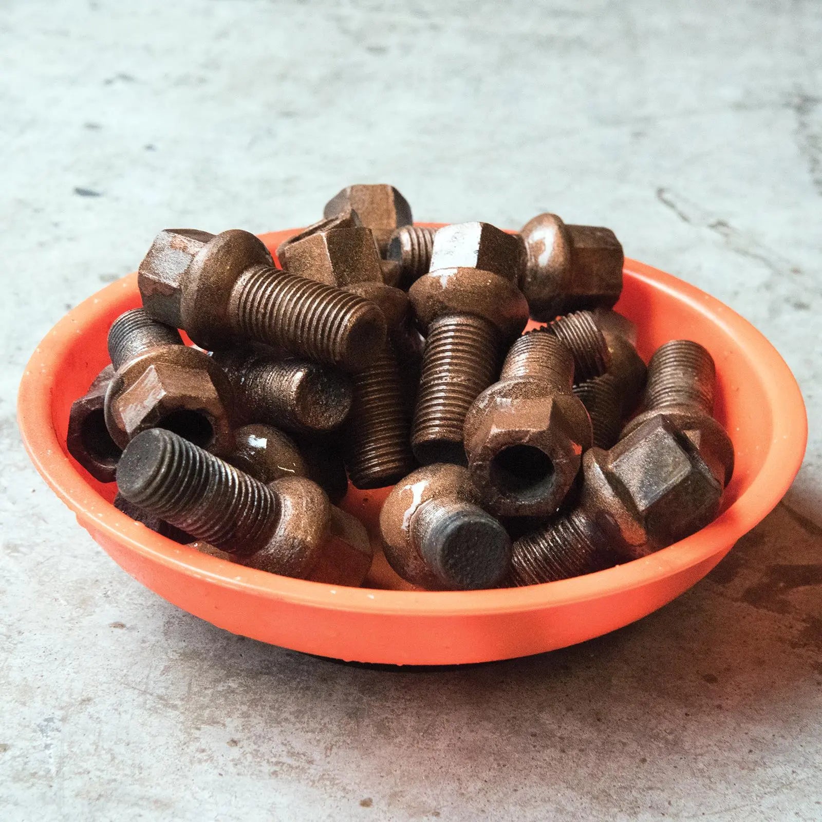 Silverline 3 Piece Hi-Vis Magnetic Bowls Parts Trays Storage Dish Bowl