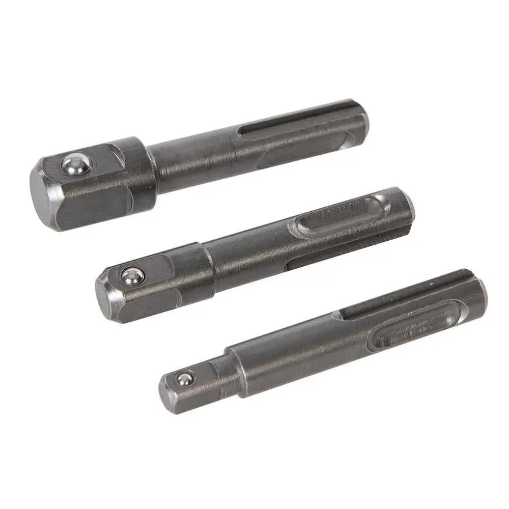 Silverline 3 Piece SDS+ Socket Driver Set 1/4" 3/8" 1/2" Drill DIY 3pc