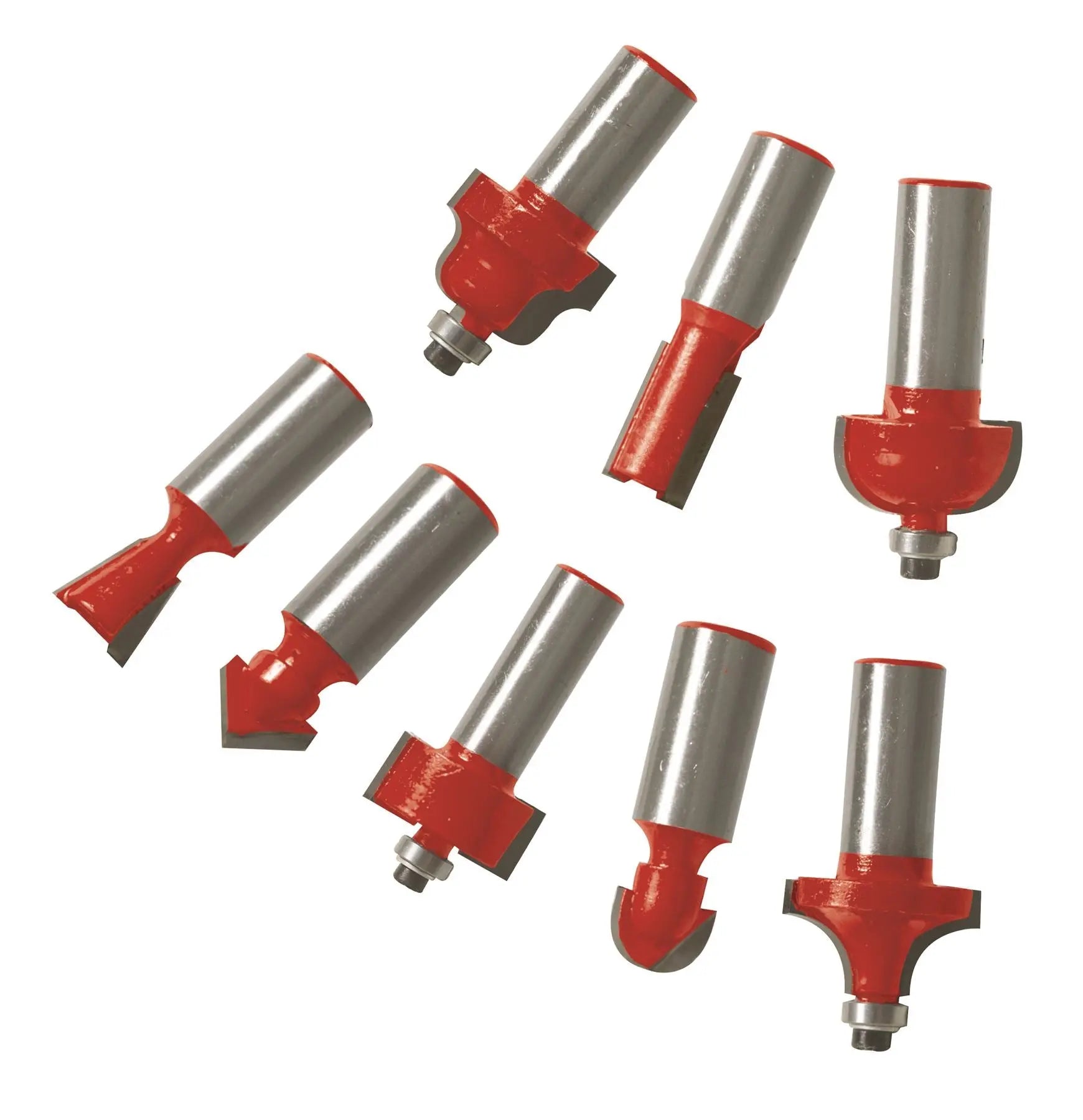 Silverline 30 Piece 1/2" TCT Router Bit Set Kitchen Flush Trim Straight Cove Cutter