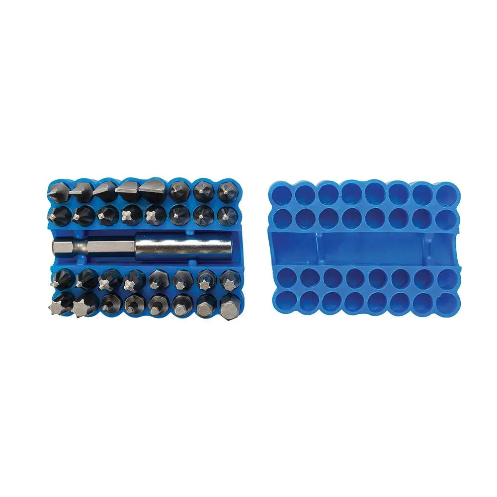 Silverline 33 Piece Screwdriver Bit Set 25mm 60mm Magnetic Bit Holder