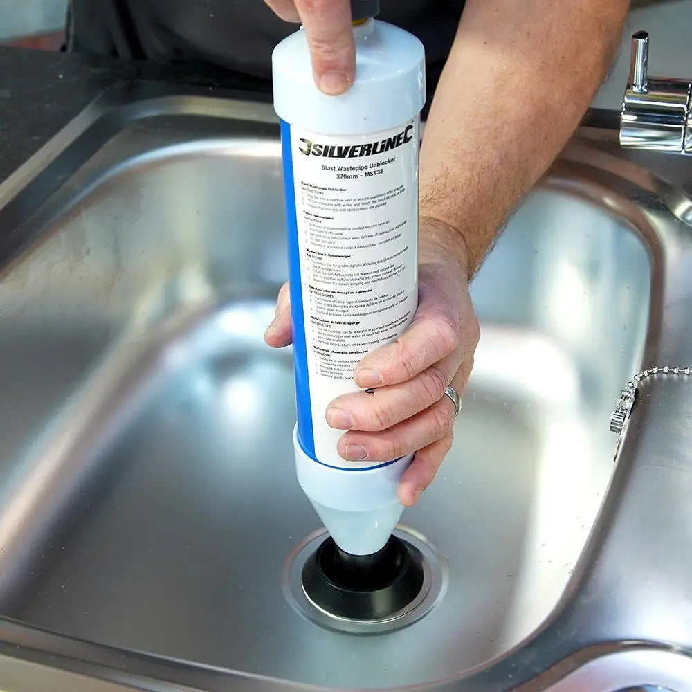 Silverline 370mm Blast Wastepipe Unblocker Plunger Bath Sink Shower