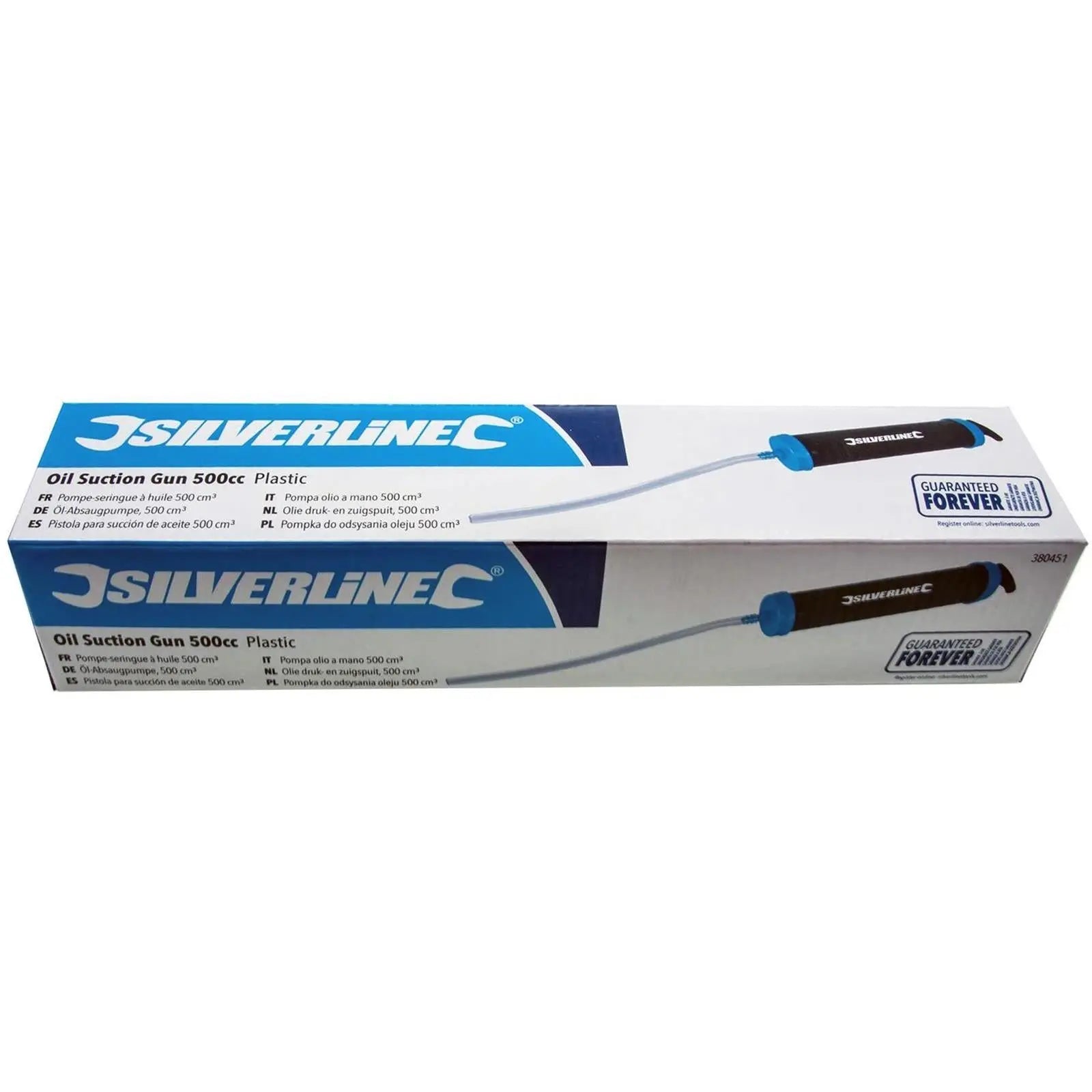 Silverline 500cc Oil Suction Gun Liquid Fluid Remover Transfer Garage Auto