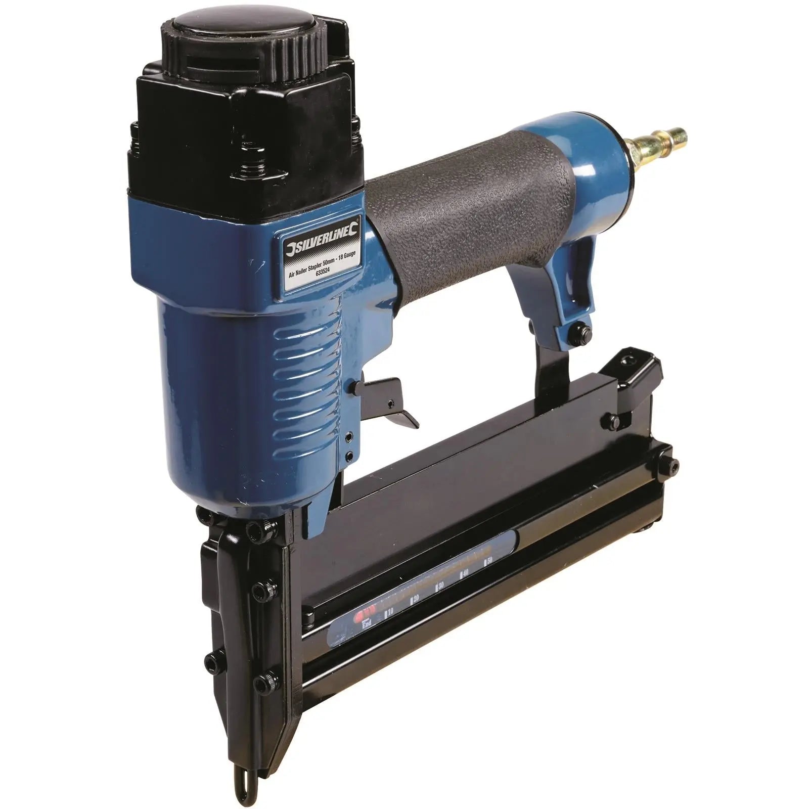 Silverline 50mm 18 Gauge Air Nailer Stapler Brad Nail Staple Gun Tacker