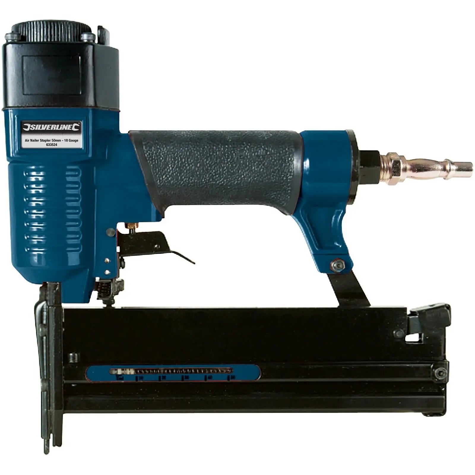 Silverline 50mm 18 Gauge Air Nailer Stapler Brad Nail Staple Gun Tacker
