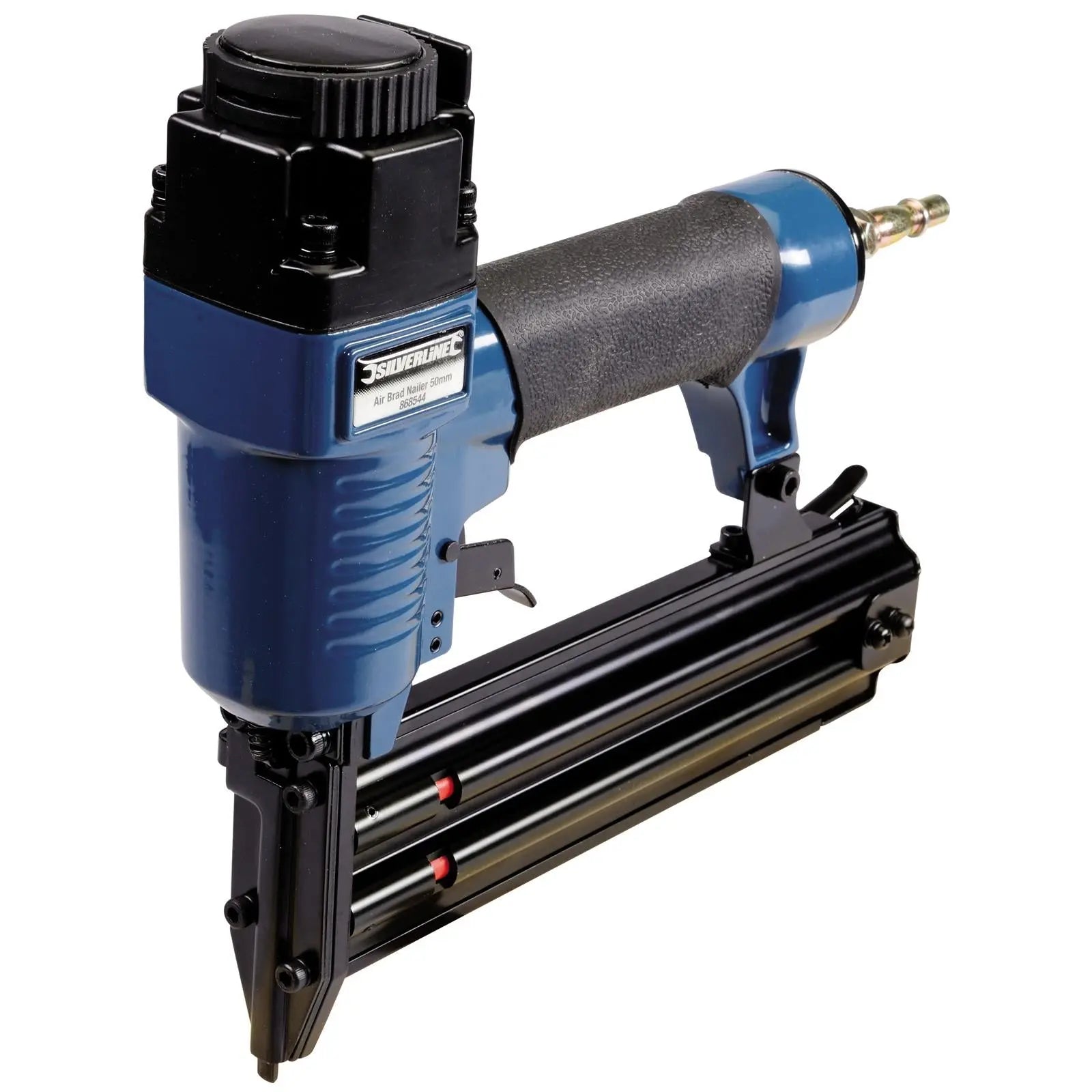 Silverline 50mm Air Brad Nailer 18 Gauge Flooring Woodwork Nail Gun Tool 1/4