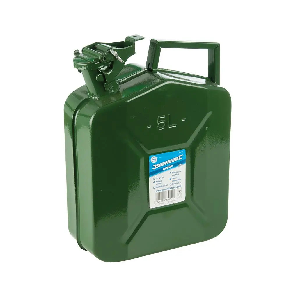 Silverline 5Ltr Jerry Can Fuel Petrol Diesel Gasoline Water Storage