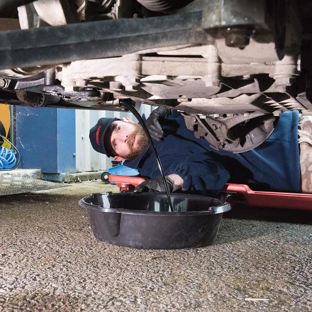 Silverline 6 Litre Oil Drain Pan Car Service Equipment Transfer