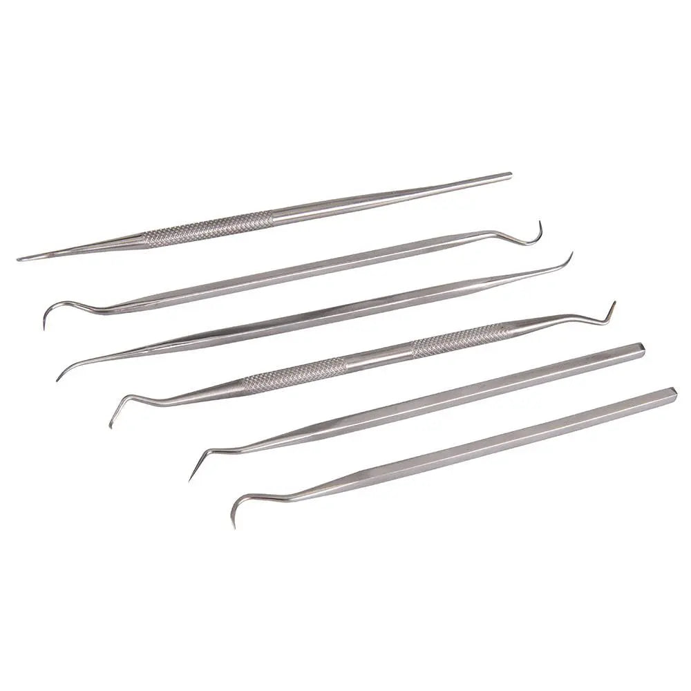 Silverline 6 Piece Pick/Probe Hook Set Dental Wax Carving Cake Decorating Craft