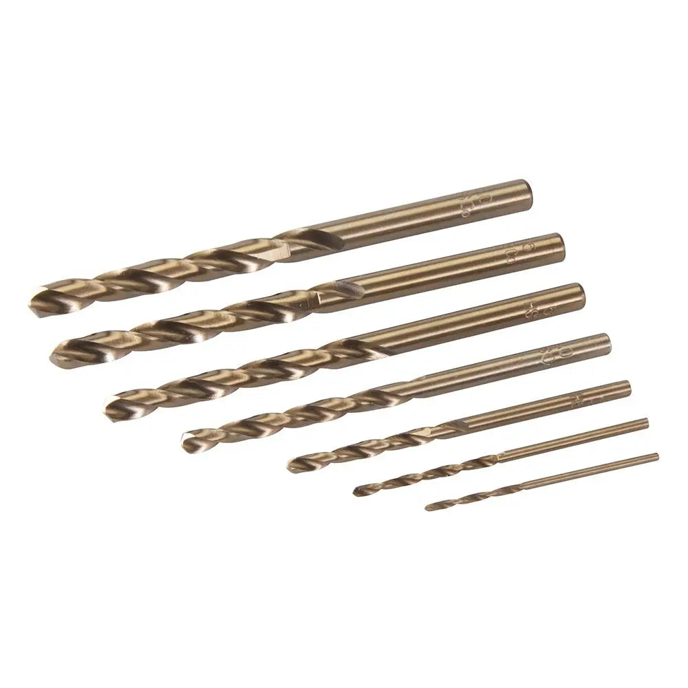 Silverline 7 Piece Cobalt Drill Bit Set 1.5-6mm Titanium Steel Cast Iron