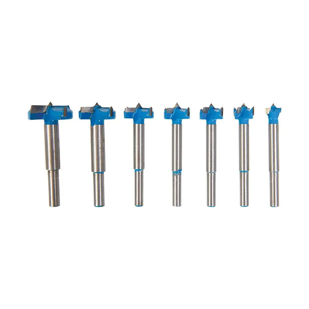 Silverline 7 Piece Titanium Coated Forstner Drill Bit Set 12-35mm