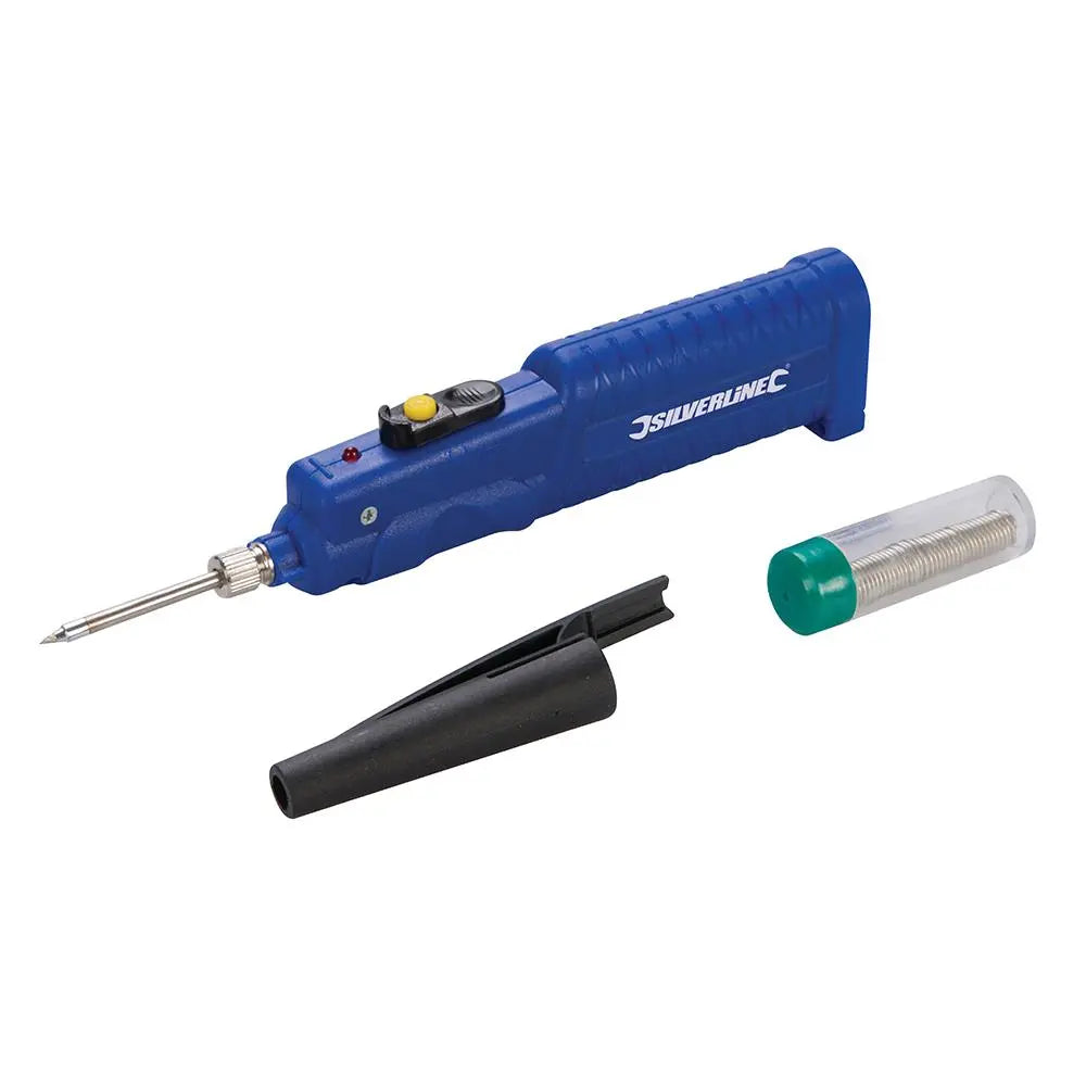Silverline 8W Battery-Powered Soldering Iron Intricate Electronic Work