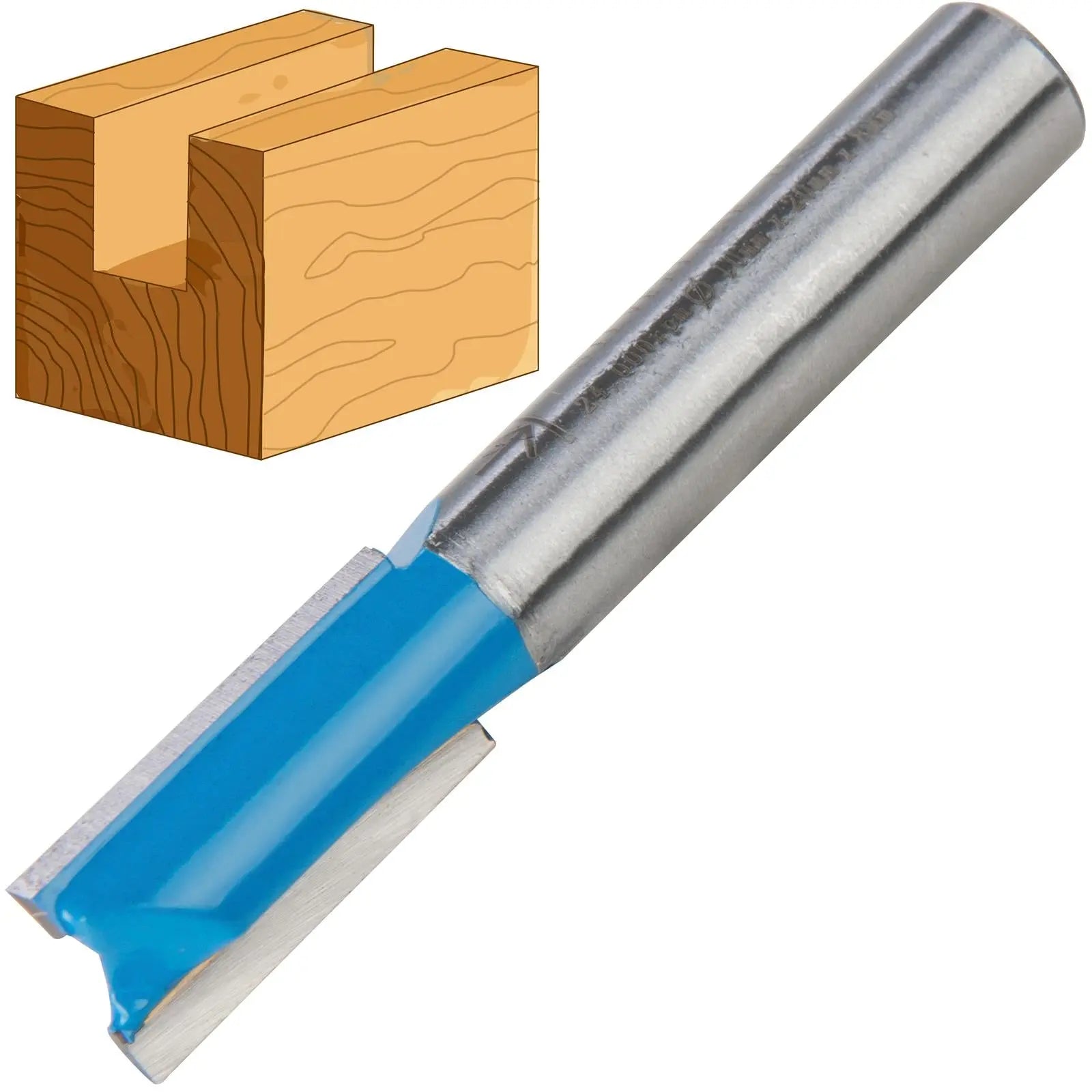 Silverline 8mm Shank Straight Metric Router Bits Cutters