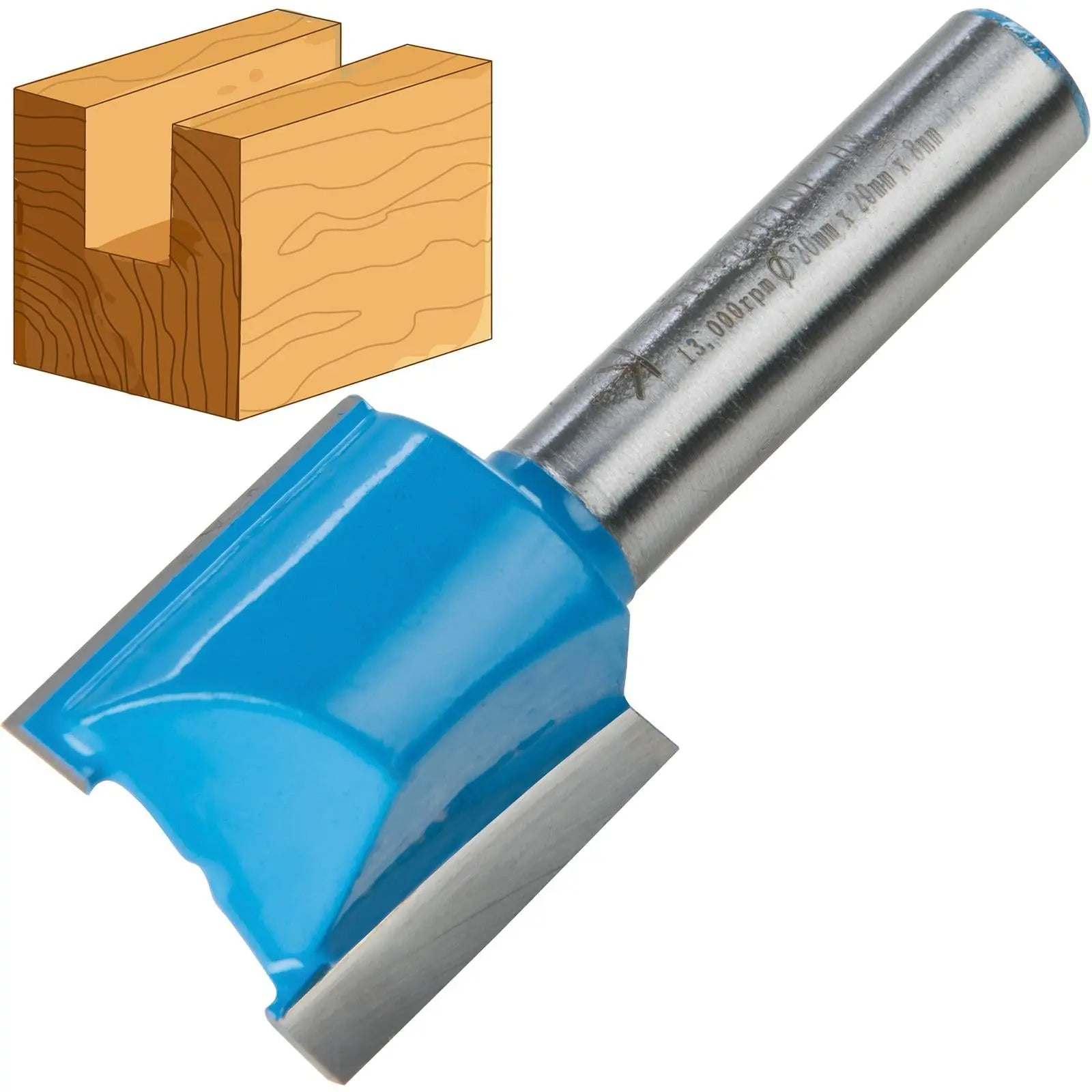 Silverline 8mm Shank Straight Metric Router Bits Cutters