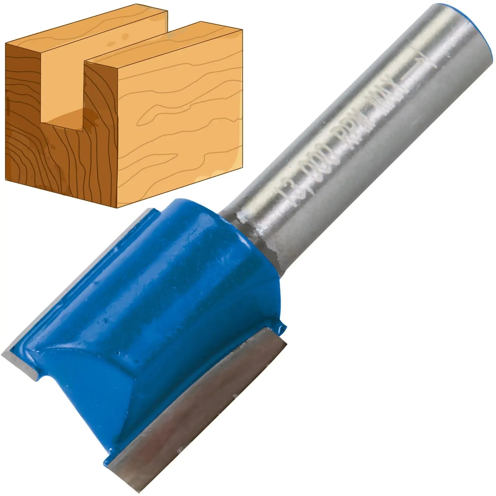 Silverline 8mm Shank Straight Metric Router Bits Cutters