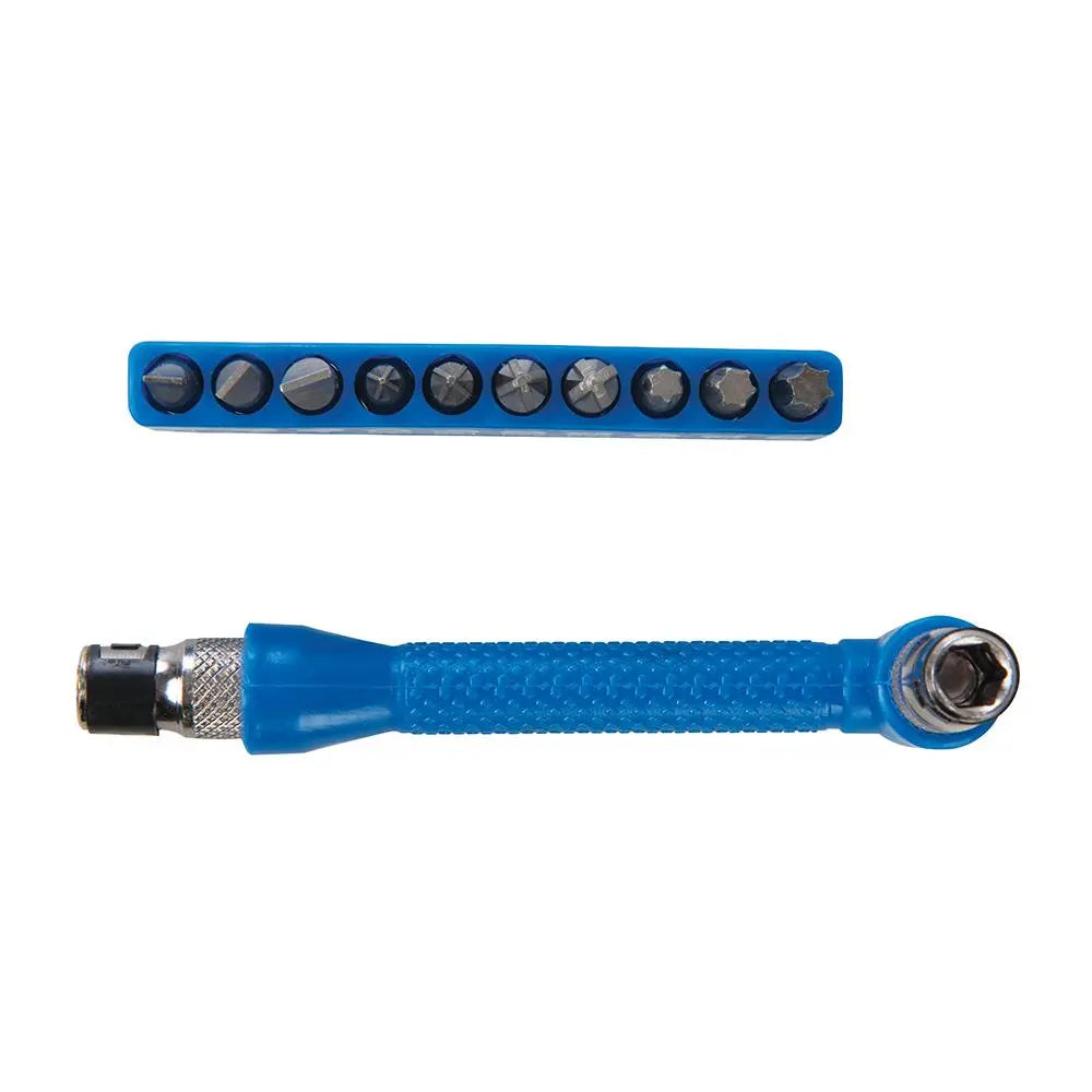 Silverline Angle Screwdriver Bit Holder Set 12pce 599368 White Rose Tools